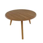 Mesa De Centro Para Sala Redonda Com Pés Em Madeira Maciça Be