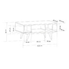 Mesa De Centro Para Sala Retrô 45 Carvalho Amarelo