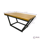 Mesa De Centro Para Sala Tóquio Estilo Industrial - Pinus