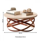 Mesa De Centro Perola/bronze Jb 8045 - Jb Bechara