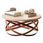 Mesa De Centro Perola/bronze Jb 8045 - Jb Bechara