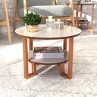 Mesa De Centro Pés Industrial De Cobre Cristal - Off White Co