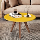 Mesa De Centro Pés Palito Any Amarela