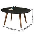 Mesa De Centro Pés Palito Grace Preto - Edn Móveis