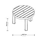 Mesa De Centro Plástica Redonda Baru Rimax