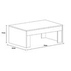 Mesa De Centro Prada Retangular Baixa 91 Cm Sala De Estar Mar