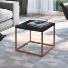 Mesa De Centro Quadrada 40x40x32cm Industrial Cube P Artesano