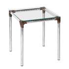 Mesa De Centro Quadrada Alegro Alumínio E Castanho