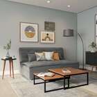 Mesa De Centro Quadrada Cíntia Marrom E Preta