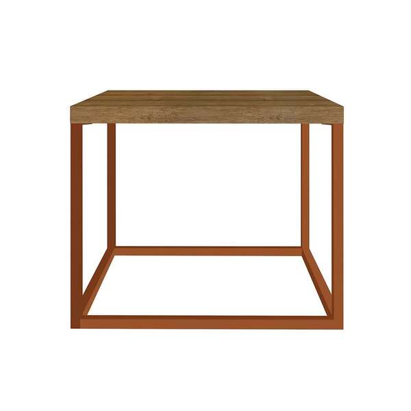 Mesa De Centro Quadrada Complementos Vermont E Cobre 33 Cm