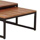 Mesa De Centro Quadrada Cristina Marrom E Preta