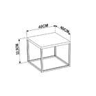 Mesa De Centro Quadrada Cube Branca E Preta 33 Cm