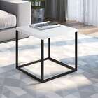 Mesa De Centro Quadrada Cube Branca E Preta 33 Cm