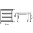 Mesa De Centro Quadrada Madeira Maciça De Jatobá Garden Tramo