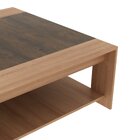 Mesa De Centro Quadrada Mc2219 Amendoa/rustico