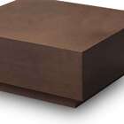 Mesa De Centro Quadrada Wood Caramelo