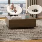 Mesa De Centro Quadrada Wood Caramelo