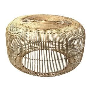 Mesa de centro Ratán Natural Madera clara LIMNI