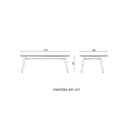 Mesa De Centro Recorte Estilo M Laqueado Fosco E Estrutura Ma