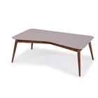 Mesa De Centro Recorte Estilo M Laqueado Fosco E Estrutura Ma