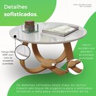 Mesa De Centro Redonda 50cm Rubi Off White/mel