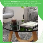 Mesa De Centro Redonda 50cm Rubi Preto/mel