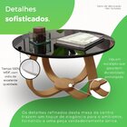 Mesa De Centro Redonda 50cm Rubi Preto/mel