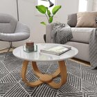 Mesa De Centro Redonda 60cm Rubi Off White