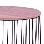 Mesa De Centro Redonda Castries Marrom E Preta