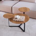 Mesa De Centro Redonda Complementos Hanover E Preta 83 Cm