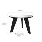 Mesa De Centro Redonda Espanha Preta