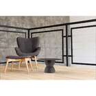 Mesa De Centro Redonda Hydro Cinza Mushroom