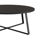 Mesa De Centro Redonda Industrial Complementos Preto/preto