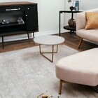 Mesa De Centro Redonda Jade Base De Ferro Estilo Industrial