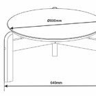 Mesa De Centro Redonda Lizz Verde Oliva/cedro