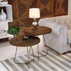 Mesa De Centro Redonda Luxo I Canela