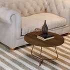 Mesa De Centro Redonda Luxo Ii Canela