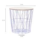 Mesa De Centro Redonda Malva Branca