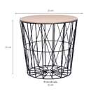 Mesa De Centro Redonda Malva Preta