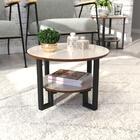 Mesa De Centro Redonda Mesinha Multiuso Lateral Canto Sala Qu