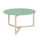 Mesa De Centro Redonda Ø 82,5 Cm Samantha - Verde Oliva/madei