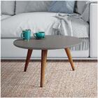 Mesa De Centro Redonda Para Sala De Estar Pés Palito 107cm So