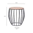 Mesa De Centro Redonda Petunia Preta