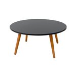 Mesa De Centro Redonda Retrô 70cm Paris  Preto