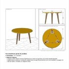 Mesa De Centro Redonda Retrô Brilhante Decor Bechara Nero