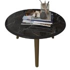 Mesa De Centro Redonda Retrô Brilhante Decor Bechara Nero