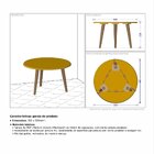 Mesa De Centro Redonda Retrô Decor  Naturalle