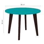 Mesa De Centro Redonda Retrô Turquesa
