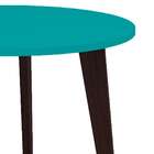 Mesa De Centro Redonda Retrô Turquesa