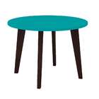 Mesa De Centro Redonda Retrô Turquesa